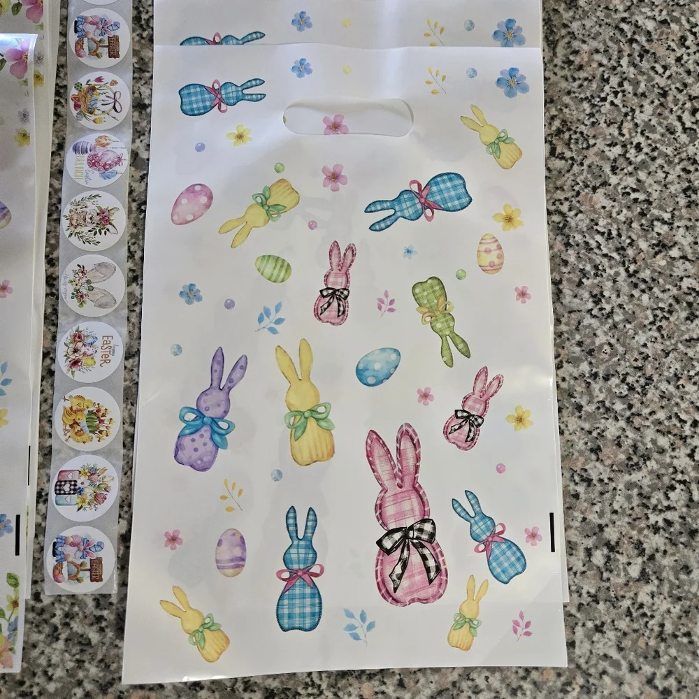 Easter Bunny Party Favor Bags - 20 Pieces
